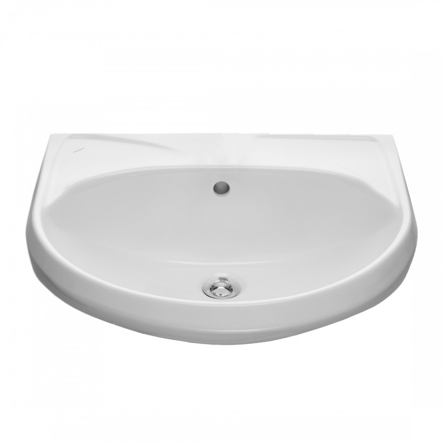 Умывальник "Вест" 57,5 см. без отв., с переливом (хром. кольцо) 1 сорт SANTERI Умывальник "Вест" 57,5 см. без отв., с переливом (хром. кольцо) 1 сорт SANTERI