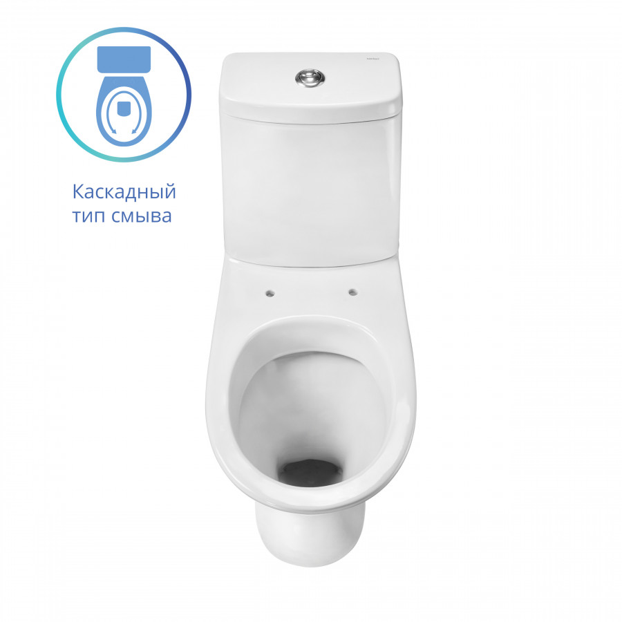 Унитаз-компакт "Грация", горизонт. вып. 2-х уров. арм., сид. полипрроп. SANTERI