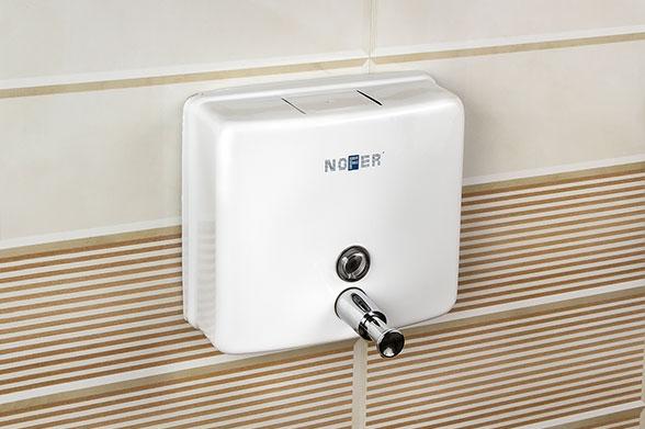 Диспенсер для мыла из  Стали Белый 1400 мл. Квадратный Диспенсер для мыла из  Стали Белый 1400 мл. Квадратный