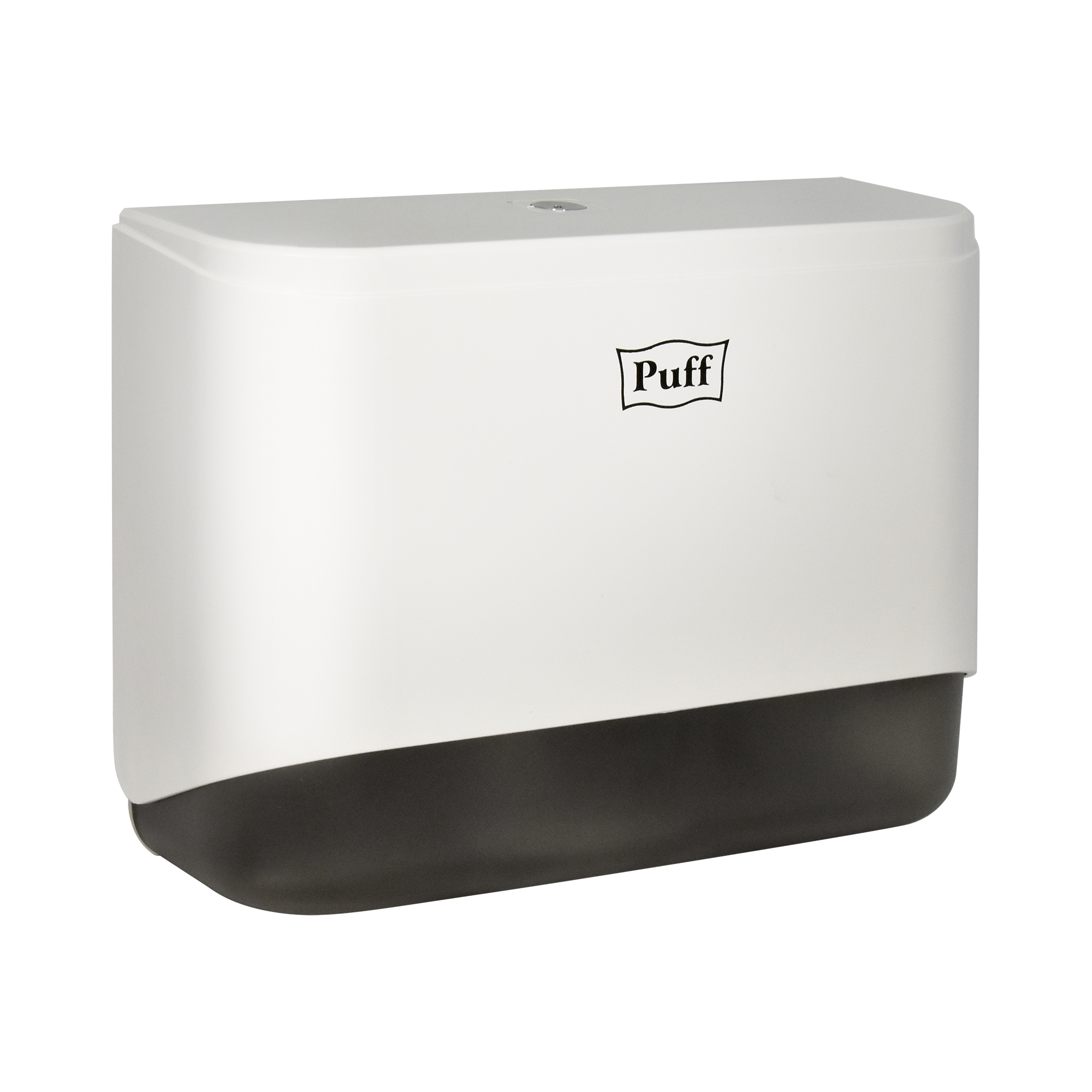Диспенсер бумажных полотенец Puff-5140, белый, с замком, ABS-пластик