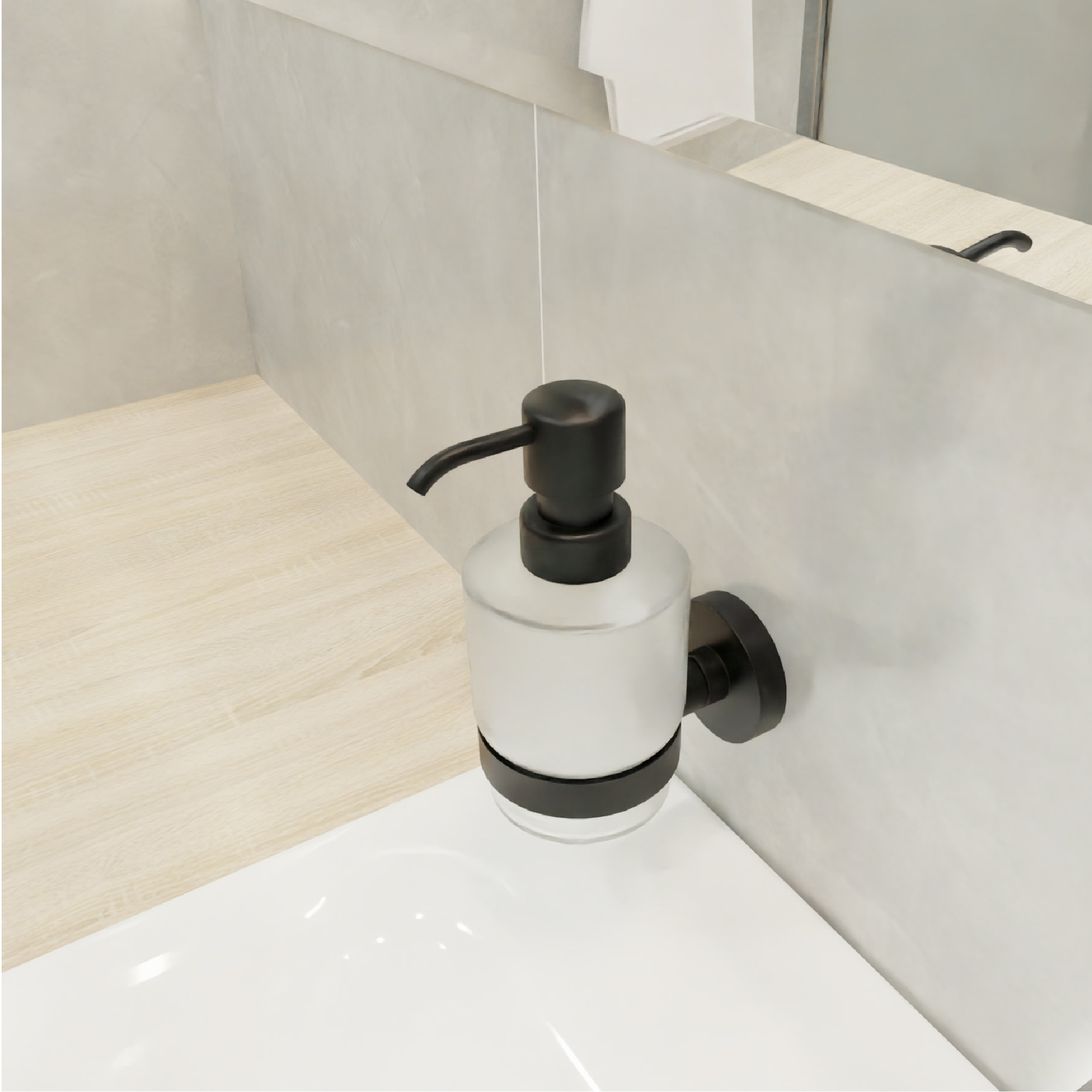 Дозатор жидкого мыла черный FIXSEN Comfort Black (FX-86012)