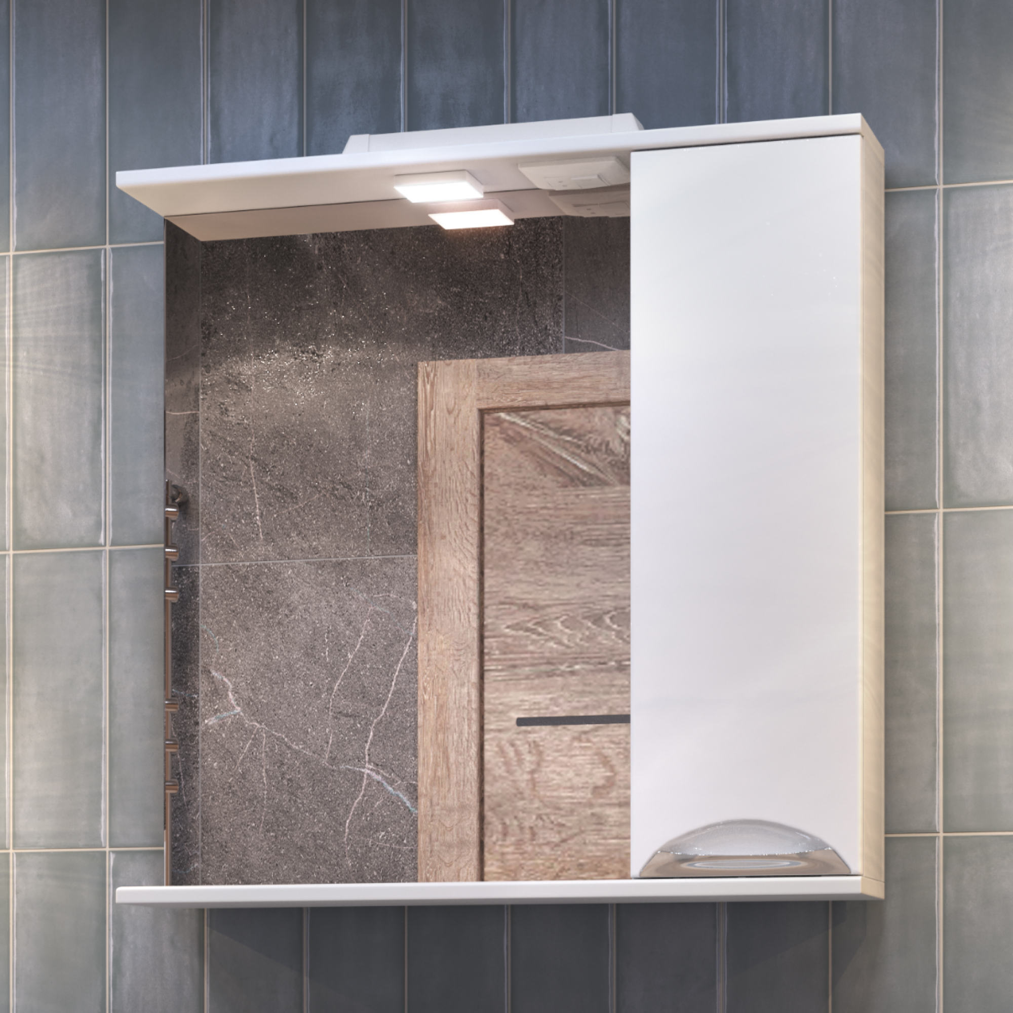 Зеркало со шкафом VIGO Callao 70 подвесное белый (z.CAL.70.R.El) Зеркало со шкафом VIGO Callao 70 подвесное белый (z.CAL.70.R.El)