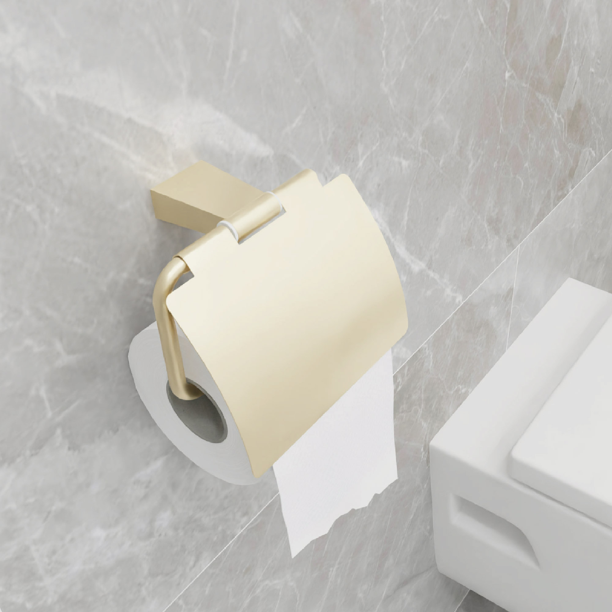 Бумагодержатель с крышкой FIXSEN Trend Gold (FX-99010)