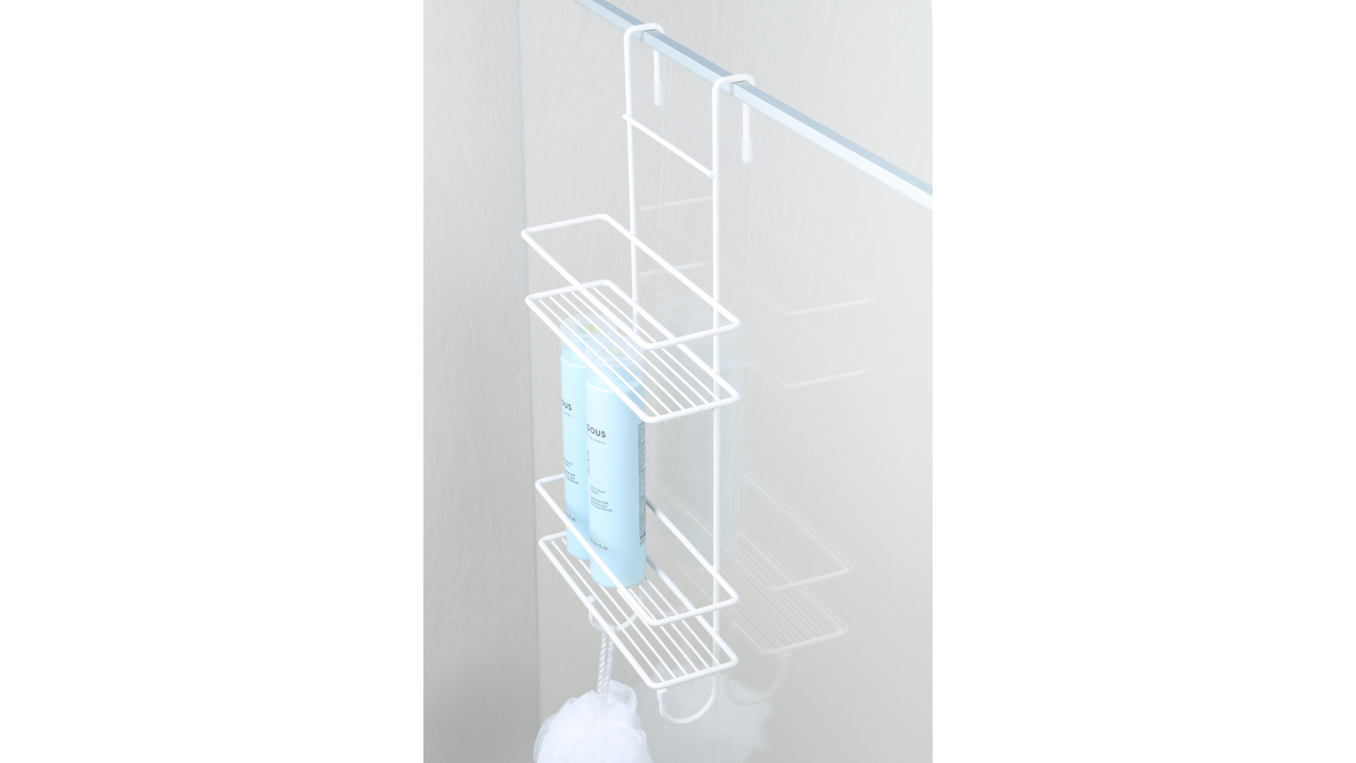 Полка для душевой кабины двухэтажная белая Fixsen FX-740W-2