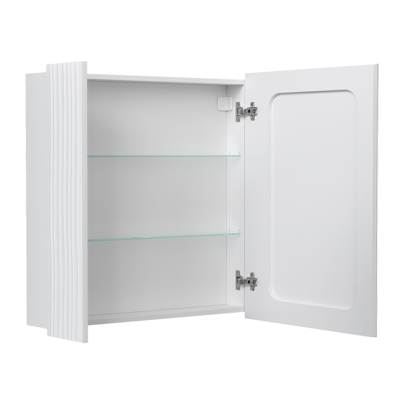 Шкаф зеркальный  Lotty LED 80, подвесной, белый, VOLNA