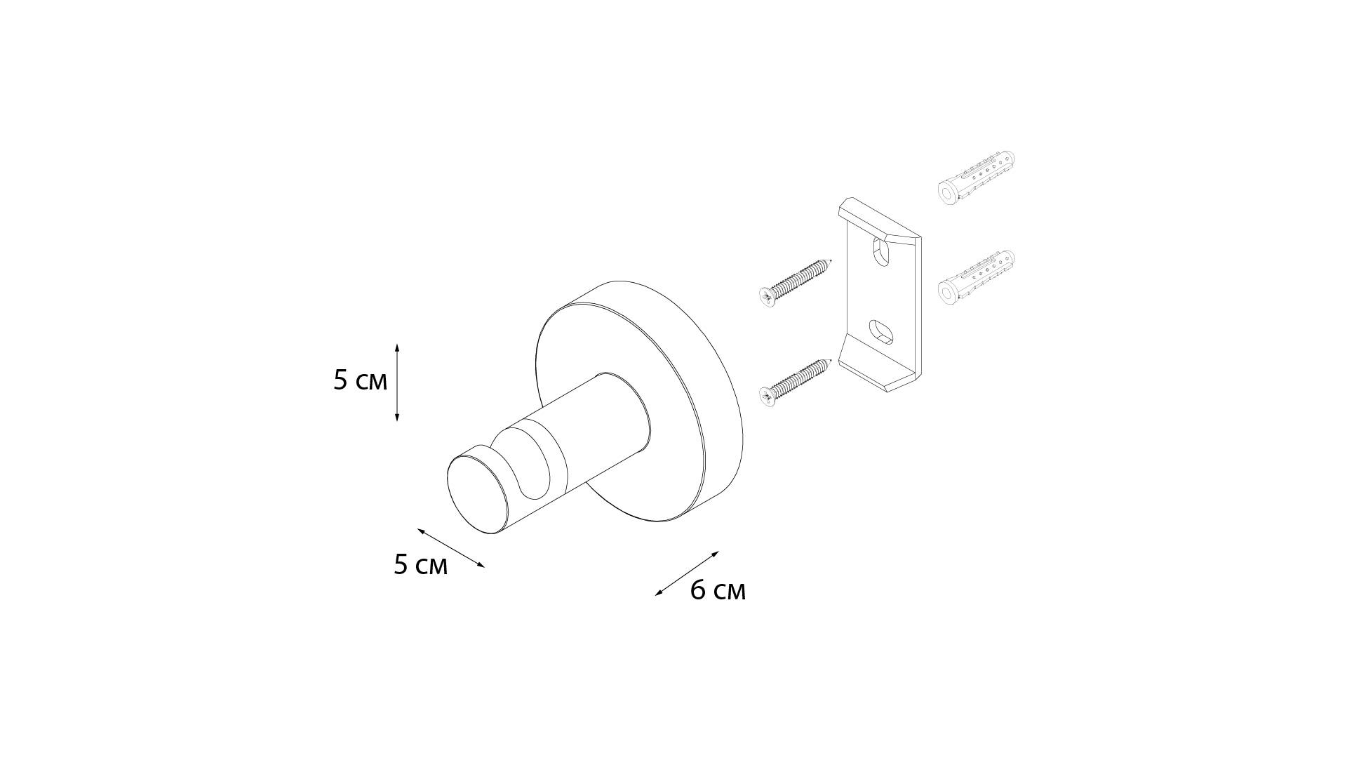 Крючок одинарный хром FIXSEN Comfort Chrome (FX-85005)
