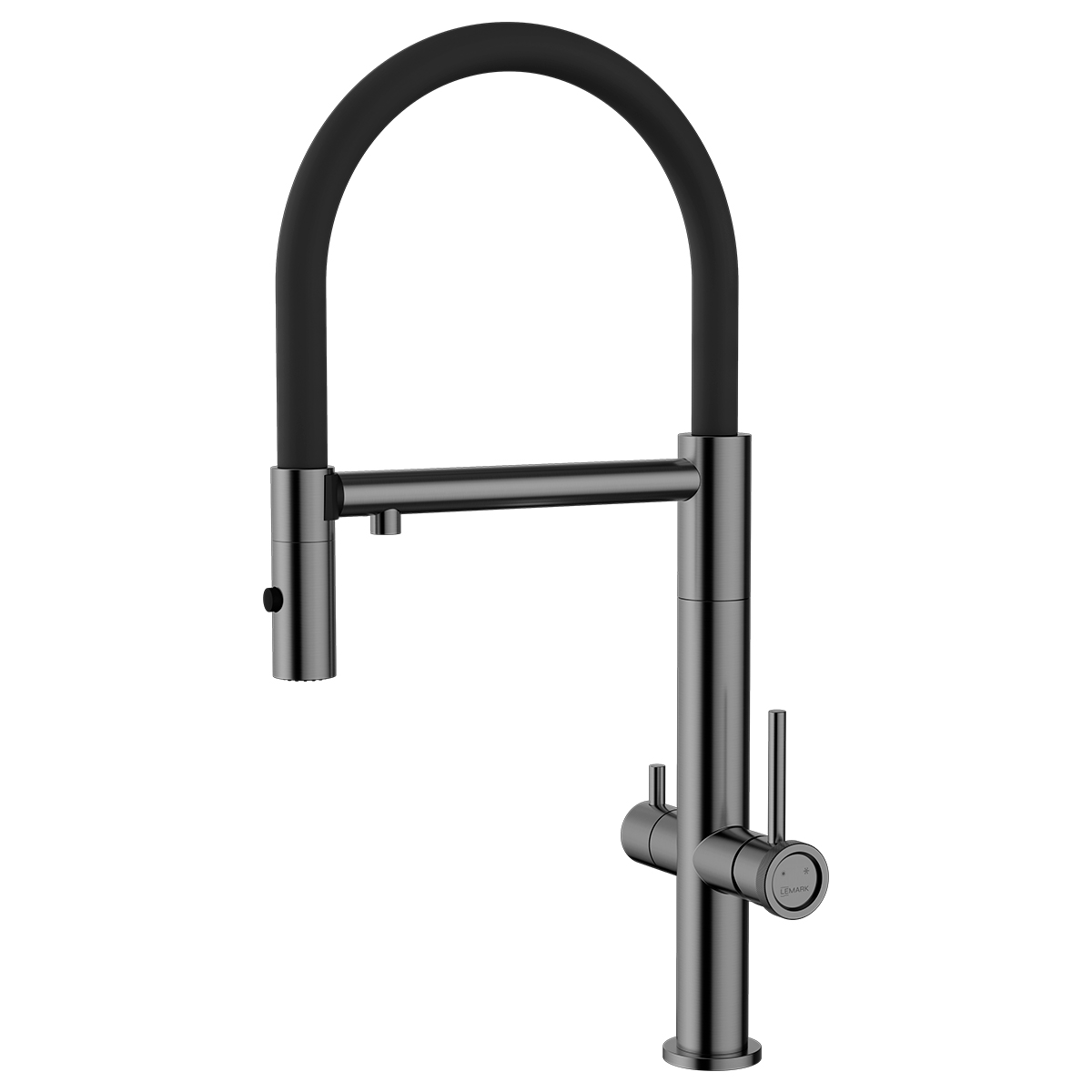 Смеситель Lemark Зенит LMF-1676S-SSN для кухни с гибким изливом, с подключением к фильтру питьевой в