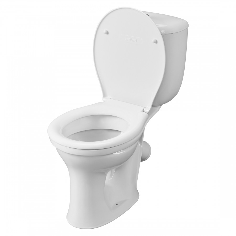 Унитаз-компакт Виктория косой выпуск,  с бачком Виктория н/п., кнопочной арматурой и сиденьем  SANTE Унитаз-компакт Виктория косой выпуск,  с бачком Виктория н/п., кнопочной арматурой и сиденьем  SANTE