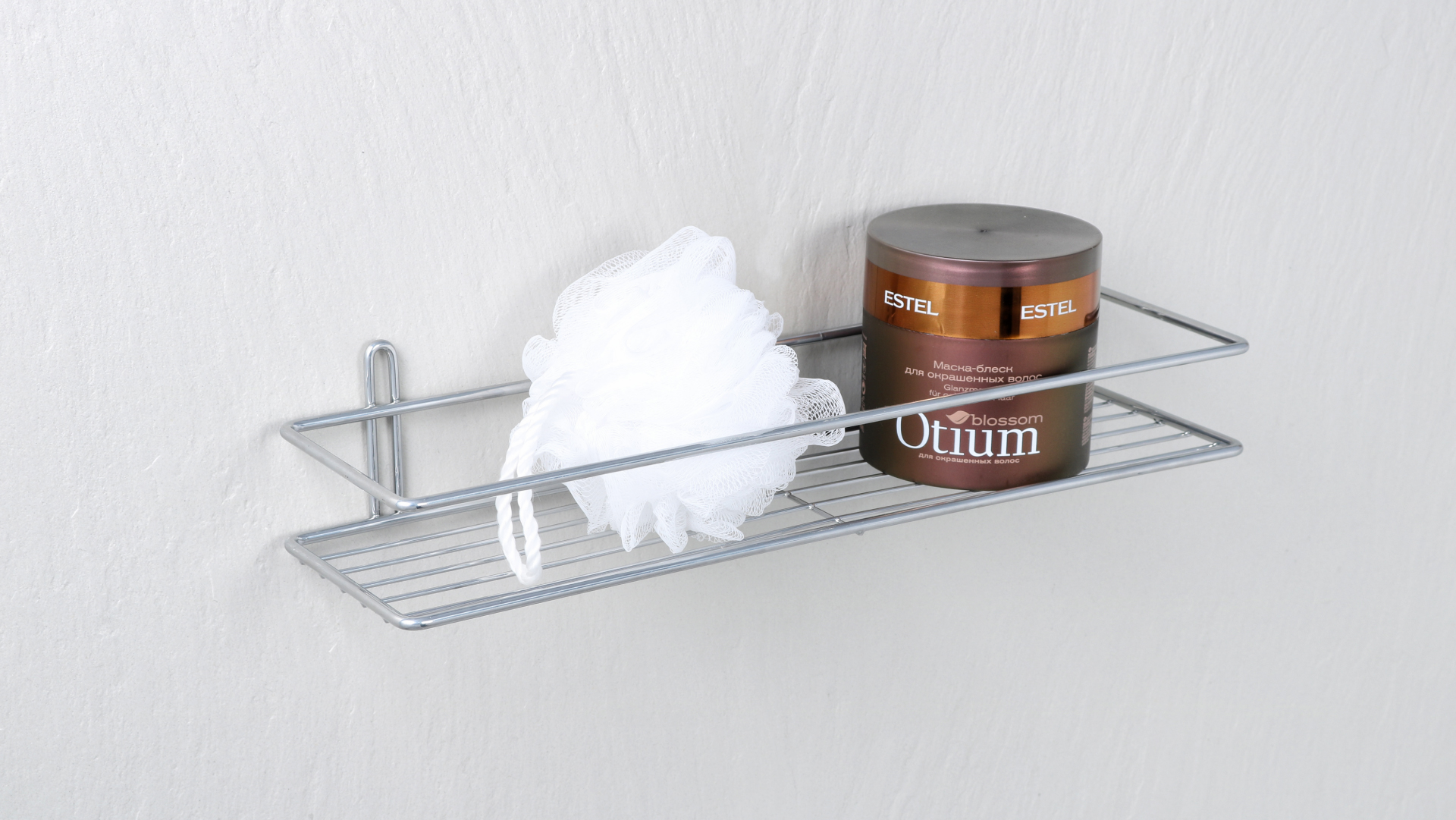 Полка прямая одноэтажная серый Fixsen FX-730-1