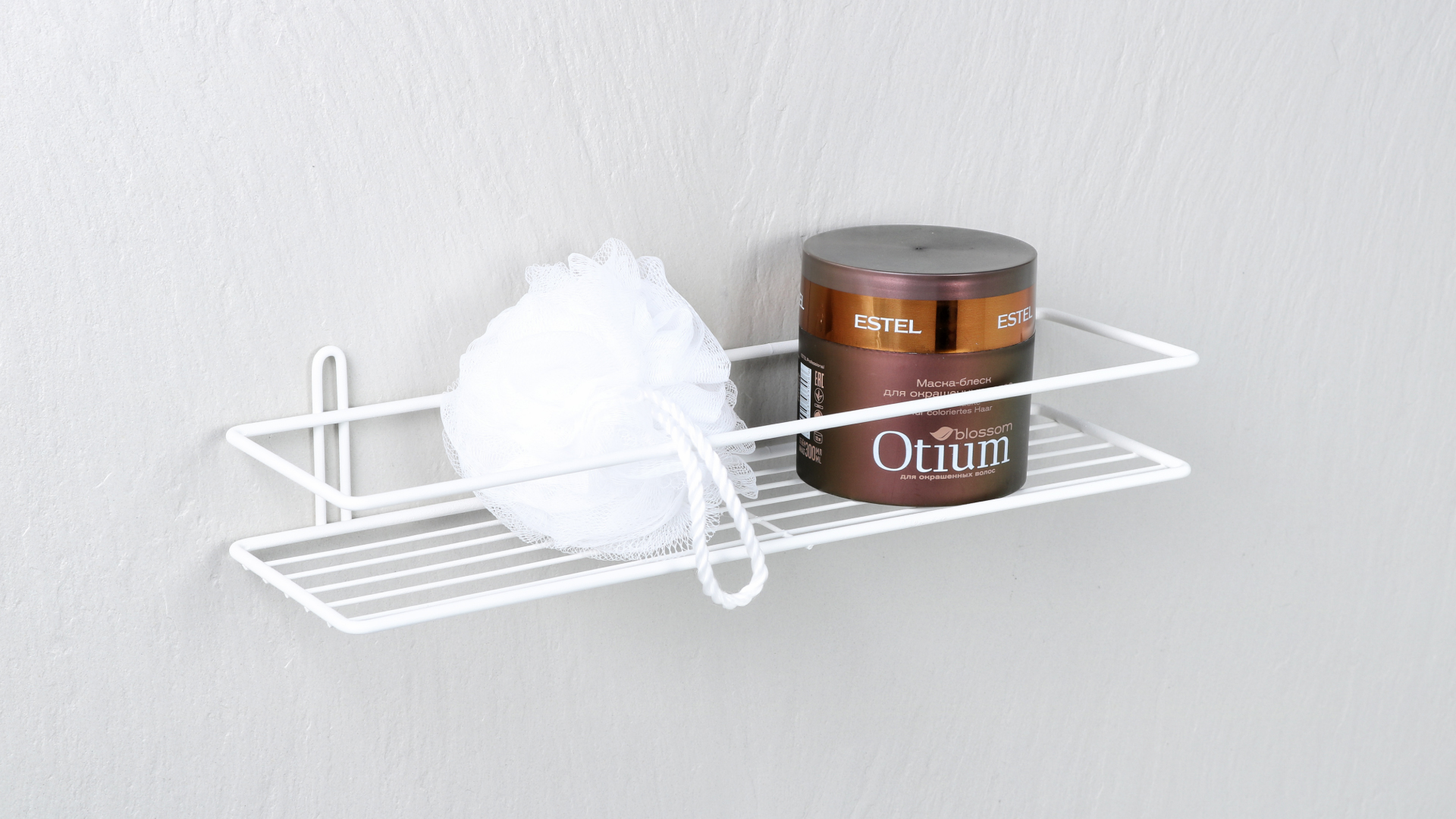 Полка прямая одноэтажная белая Fixsen FX-730W-1