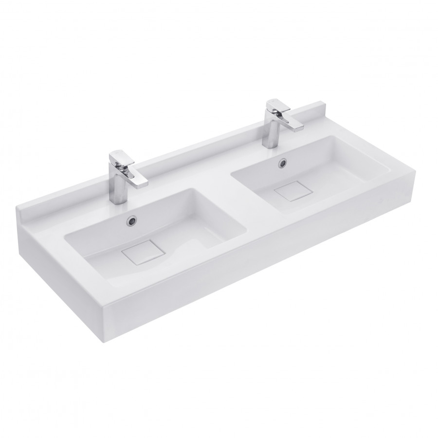 Раковина САКУРА 120, 2 чаши, белая