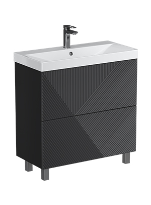 Тумба под раковину VELVEX Edge 800-0-2 (9696) графит