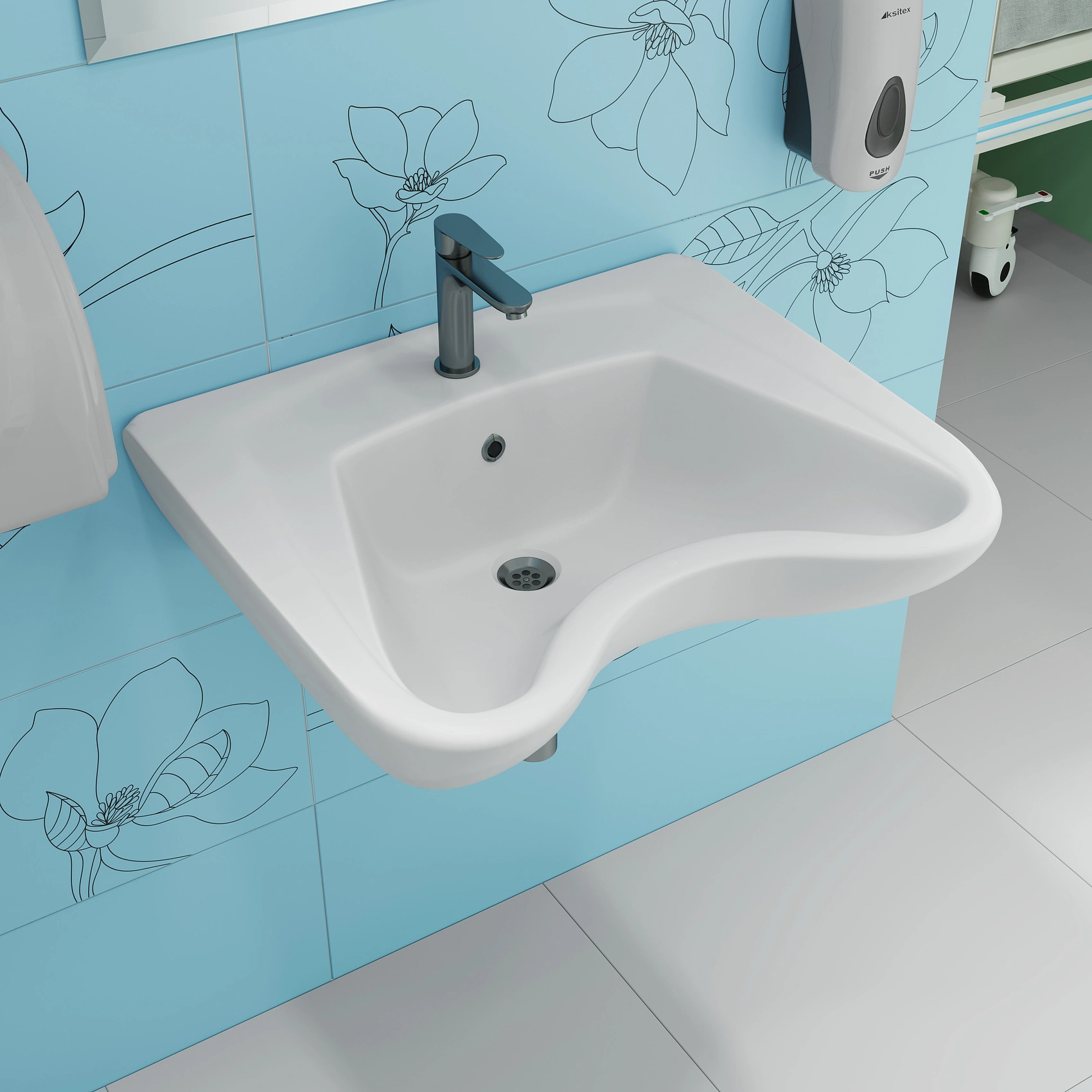 Раковина КЕРАМИН ХИРУРГИЧЕСКАЯ белый глянец CDB00023022 (4810531095675)