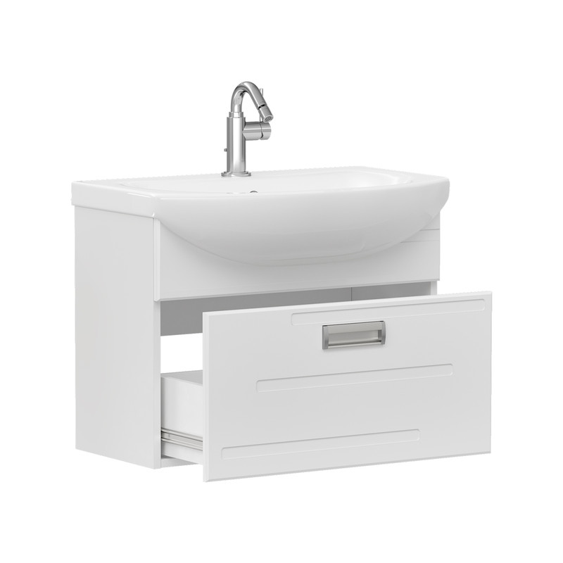 Тумба Joli 70, подвесная, 1 ящ., белая (под раковину Балтика 70), VOLNA