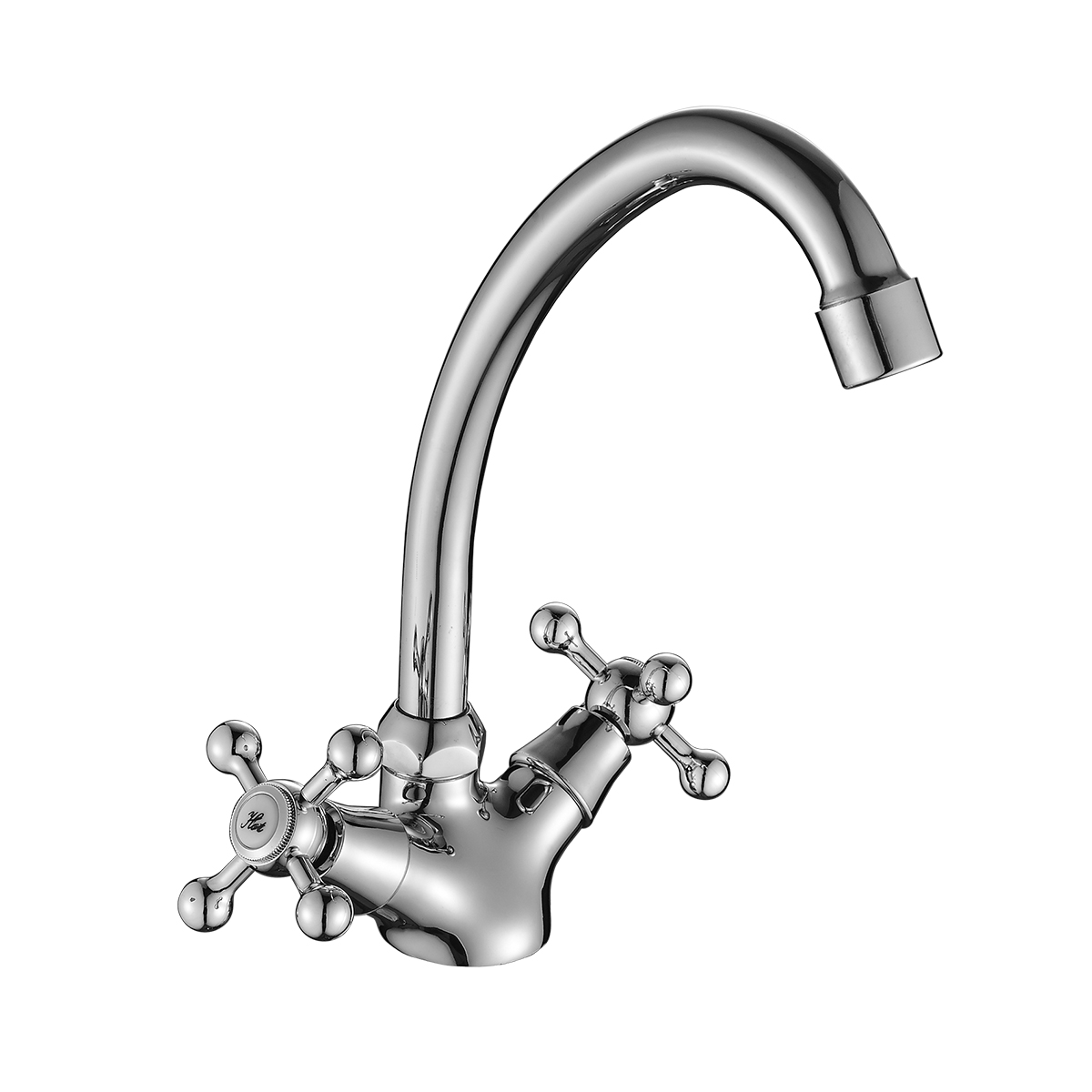 DR54 Смеситель для кухни, выс.пов.излив 134мм, р/ДВ, хром, DR, DR54028