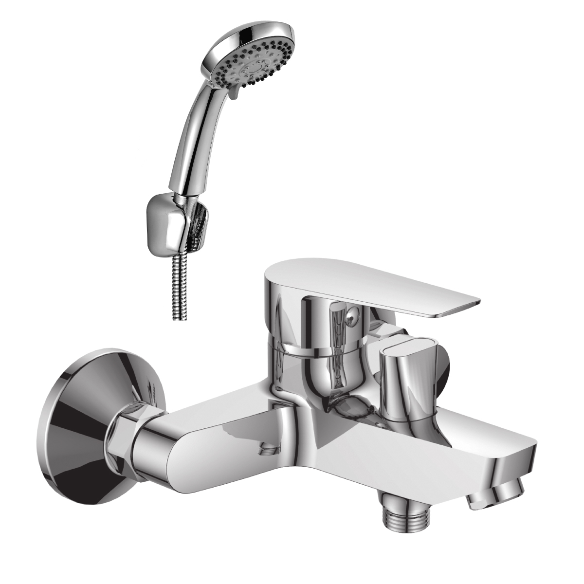 S35 Смеситель для ванны, монолитный излив 164мм, р/ОД, хром, ROS, S35-31