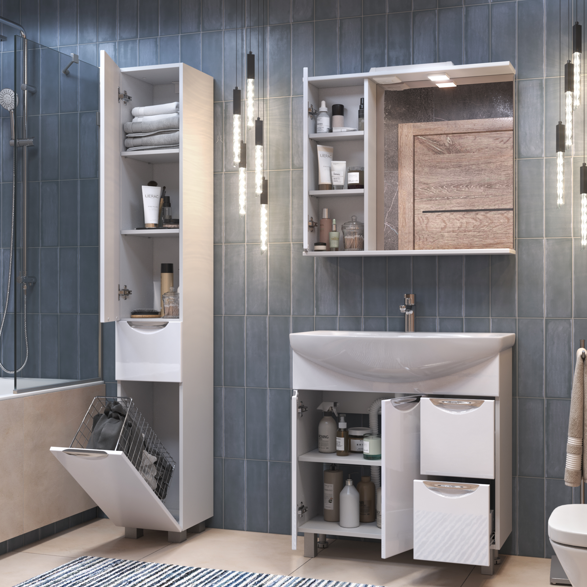 Зеркало со шкафом VIGO Callao 80 подвесное белый (z.CAL.80.L.El) Зеркало со шкафом VIGO Callao 80 подвесное белый (z.CAL.80.L.El)