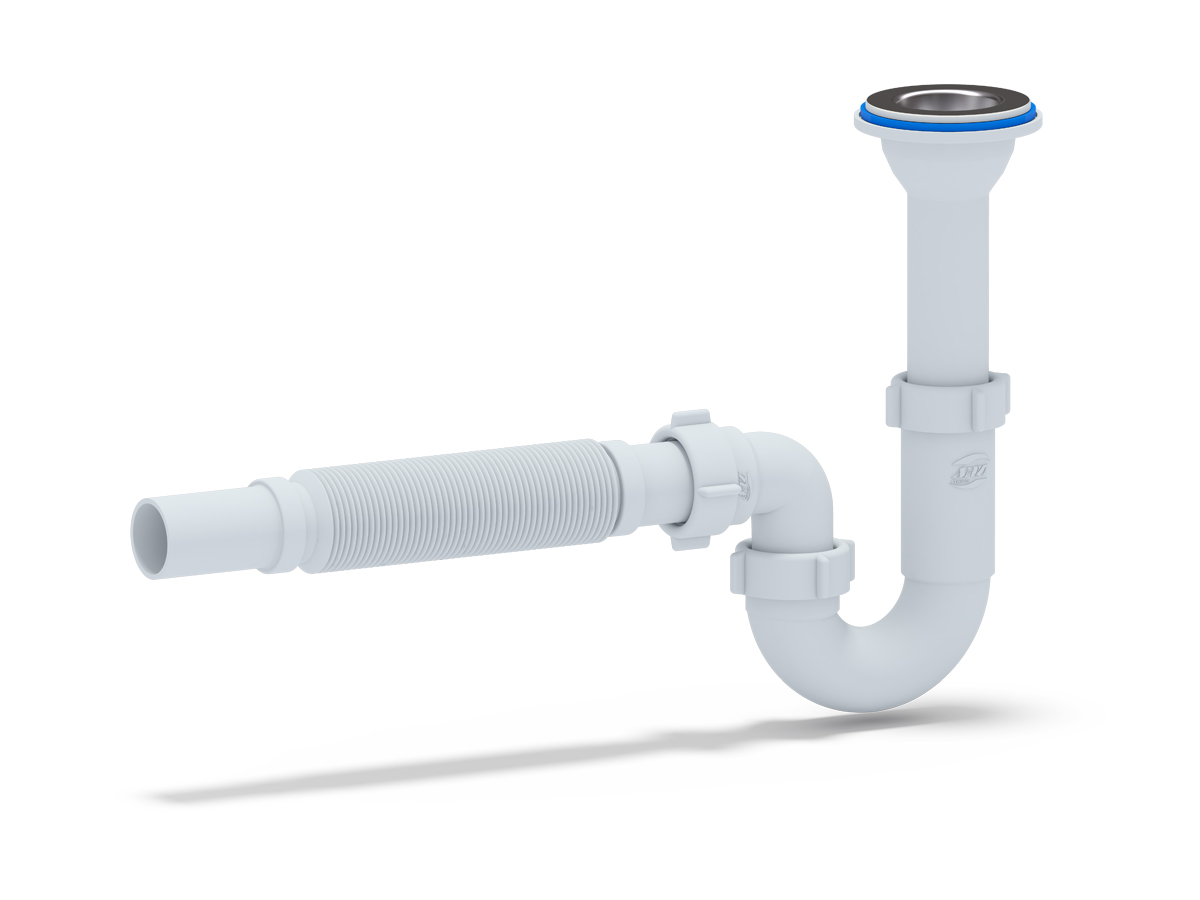 Сифон  АНИ 1 1/4"*32 прямоточный с литым выпуском, с гибкой трубой 32*32 ANI PLAST Сифон  АНИ 1 1/4"*32 прямоточный с литым выпуском, с гибкой трубой 32*32 ANI PLAST