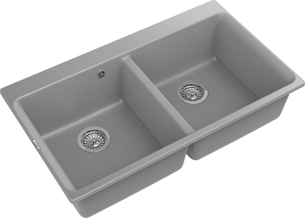 RIVELATO Мойка AXEL 90-2D  2-чаши 870*520мм grigio metallizzato арт. RIVELATO Мойка AXEL 90-2D  2-чаши 870*520мм grigio metallizzato арт.