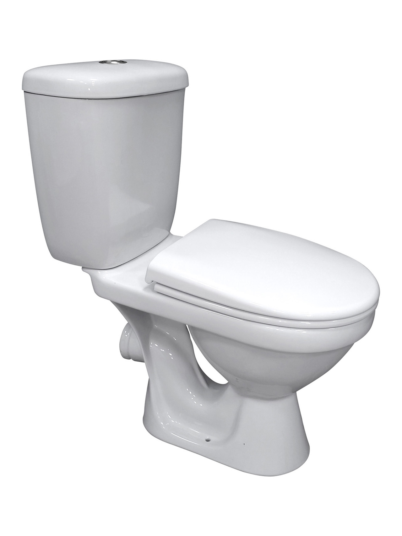 Унитаз-компакт "Баланс" (комфорт) горизонтальный выпуск, с кнопочной арматурой  и сиденьем, SANTERI Унитаз-компакт "Баланс" (комфорт) горизонтальный выпуск, с кнопочной арматурой  и сиденьем, SANTERI