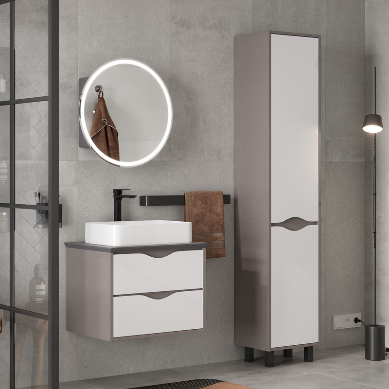 Столешница EQUIL Smile 60 на тумбу лен антрацит/графит (78531)