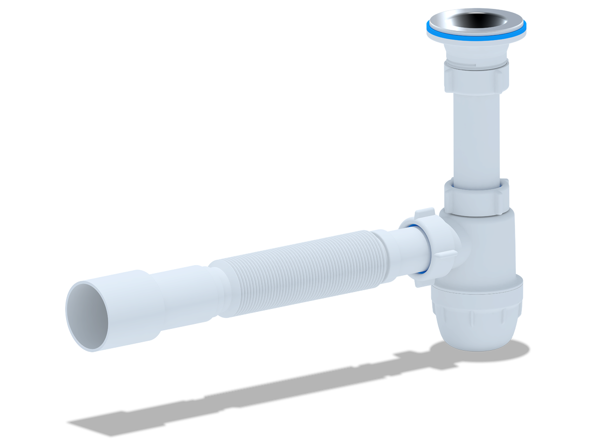 Cифон Ани 1 1/4*32 "Юнг" с гибкой трубой 32*40/50, ANI PLAST