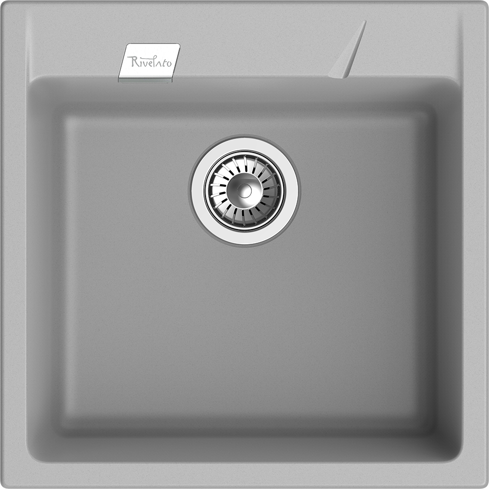RIVELATO Мойка RAUM 50  1-чаша 500*510мм grigio metallizzato арт. RIVELATO Мойка RAUM 50  1-чаша 500*510мм grigio metallizzato арт.