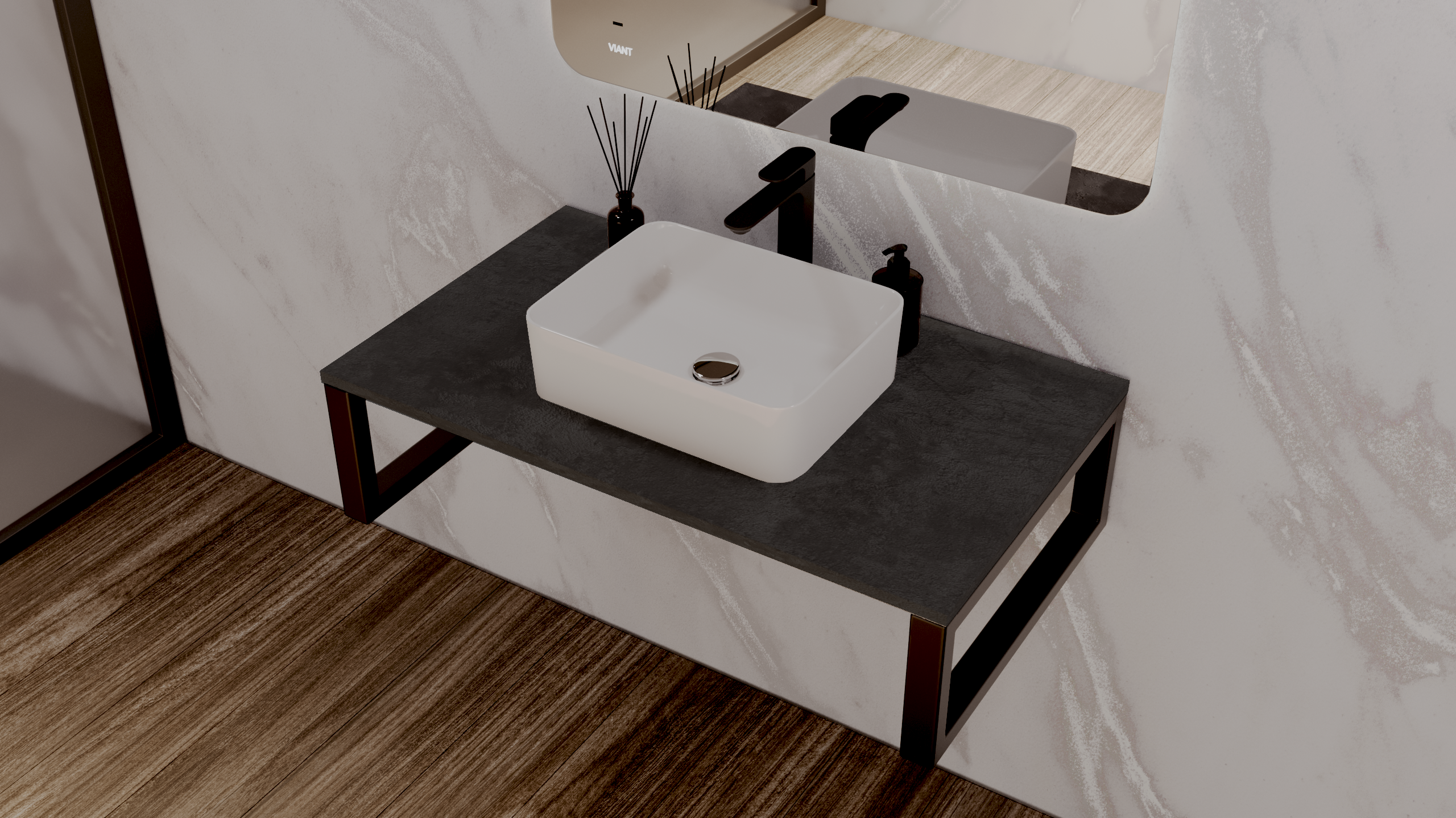 Столешница VIANT Neo бетон лофт 600х460 мм (VNEO60BETL-STMDF) Столешница VIANT Neo бетон лофт 600х460 мм (VNEO60BETL-STMDF)