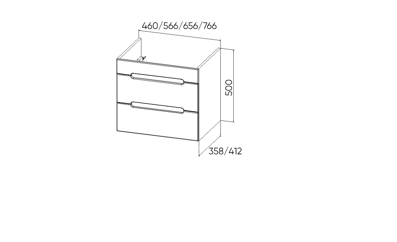 Тумба под раковину VIANT МАРСЕЛЬ 80 подвесная белый (VMAR80CO-T2YP)