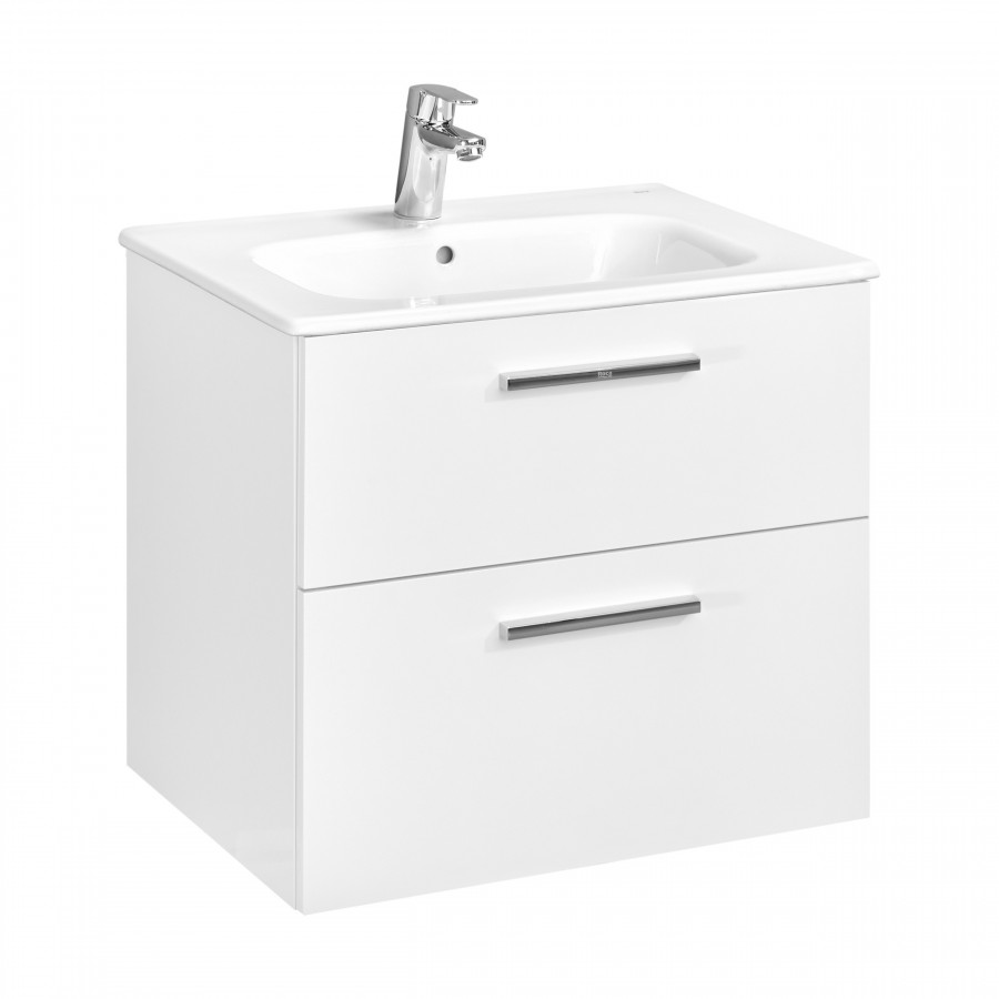 VICTORIA Тумба под раковину VICTORIA 60, 2 ящика, белый гл., ROCA