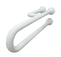 Поручень полукруглый неподвижный с тремя точками опоры 600 мм алюминий покрытый нейлоном Поручень полукруглый неподвижный с тремя точками опоры 600 мм алюминий покрытый нейлоном