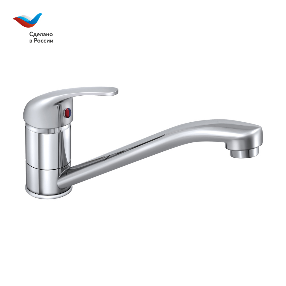 ПРОРАБ Смеситель для мойки с длинным изливом, одноручный, СЛАВЕН, П21