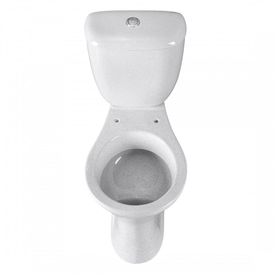 Унитаз-компакт Виктория косой выпуск, н/п., кноп. арматурой и сиденьем полипропилен, крап на белом S Унитаз-компакт Виктория косой выпуск, н/п., кноп. арматурой и сиденьем полипропилен, крап на белом S