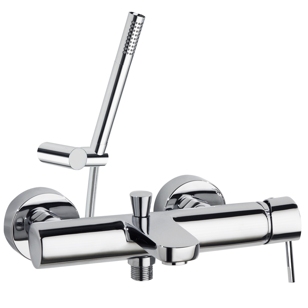 Смеситель для ванны наружнего монтажа однорычажный с душевым комплектом ODISEA 390501MO