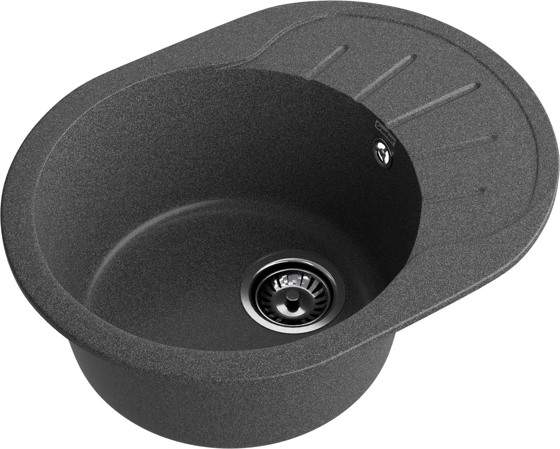 GRANFEST Мойка композит RONDO GF-R--580L  чаша с крылом 579*445мм графит арт.GF- GRANFEST Мойка композит RONDO GF-R--580L  чаша с крылом 579*445мм графит арт.GF-