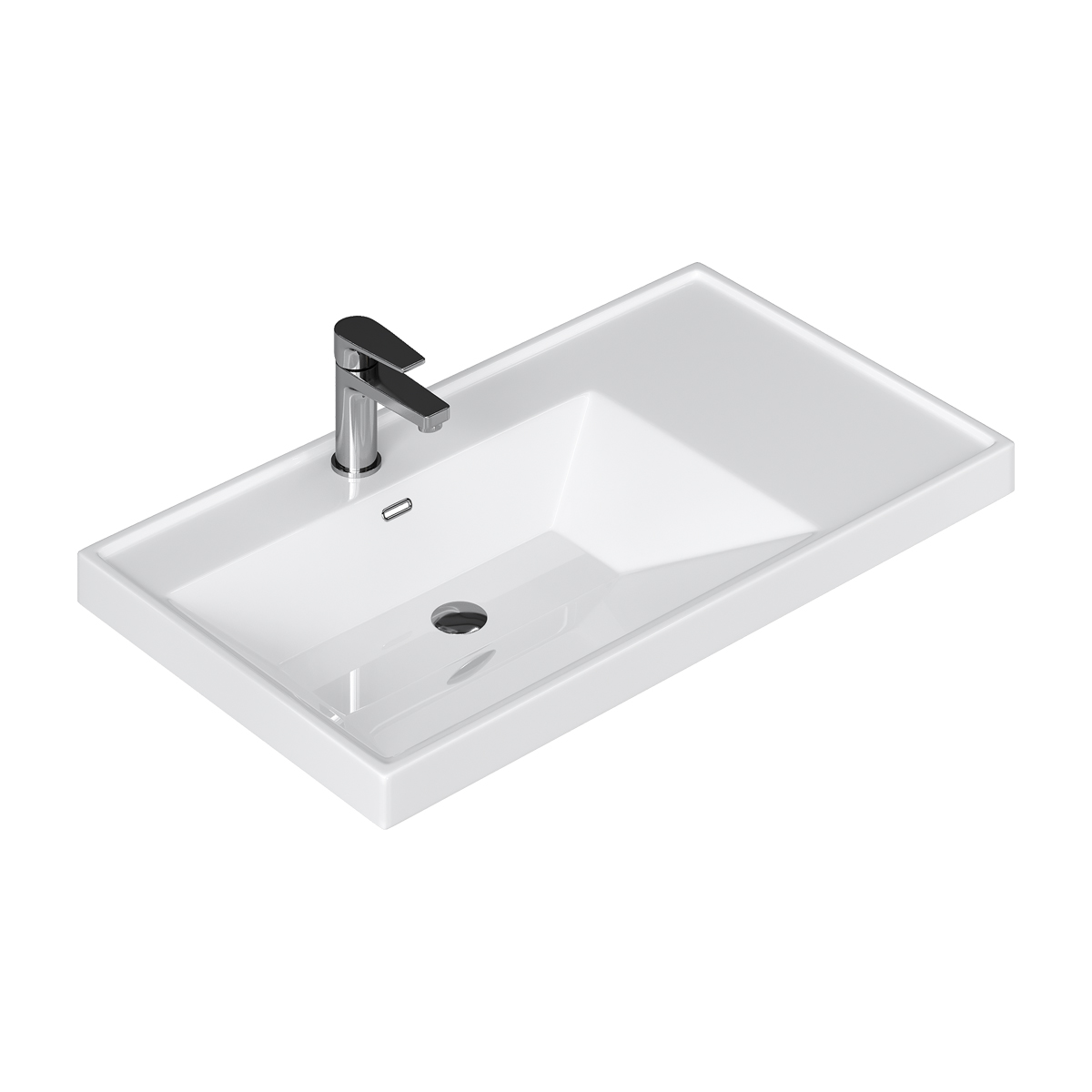 Раковина  9080 TL, встраиваемая, белая, EQUIL Раковина  9080 TL, встраиваемая, белая, EQUIL