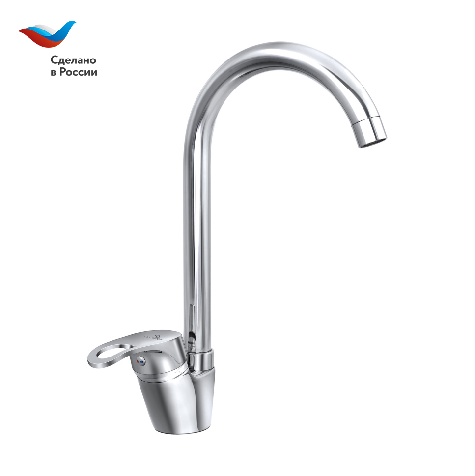 ДАЧА Смеситель для мойки с высоким изливом, одноручный, СЛАВЕН, Б22