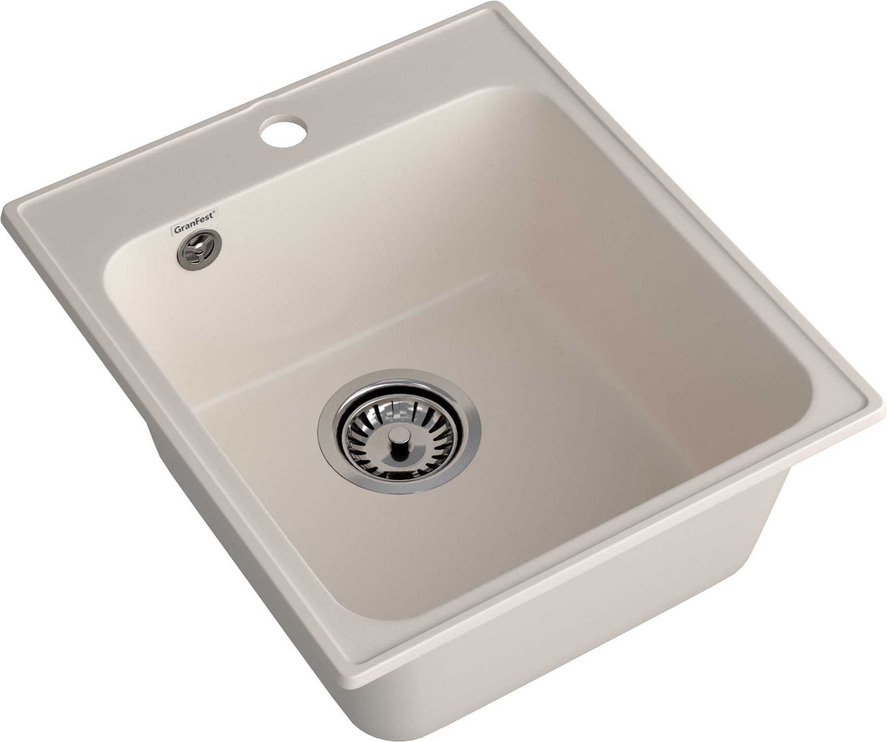 GranFest QUARZ (ECO-17) Мойка  1-чаш. 420*480 (белый) GranFest QUARZ (ECO-17) Мойка  1-чаш. 420*480 (белый)