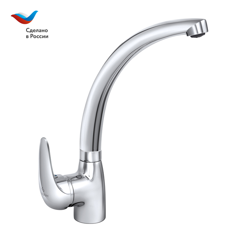 ДАЧА Смеситель для мойки с высоким изливом, одноручный, СЛАВЕН, В22