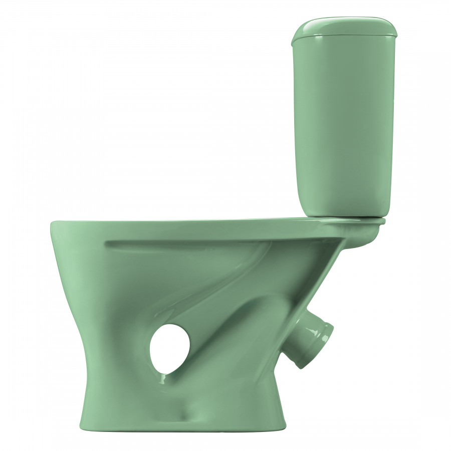 Унитаз-компакт "Воротынский" косой выпуск, с кнопочной арматурой и сиденьем, салатовый  SANTERI Унитаз-компакт "Воротынский" косой выпуск, с кнопочной арматурой и сиденьем, салатовый  SANTERI