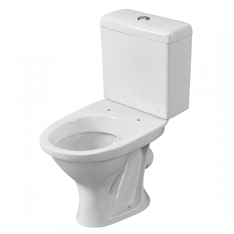 Унитаз-компакт "ФОРВАРД" косой вып.,с 1-реж.арм., сид. п/п Уклад,крап на белом, SANTERI  Унитаз-компакт "ФОРВАРД" косой вып.,с 1-реж.арм., сид. п/п Уклад,крап на белом, SANTERI