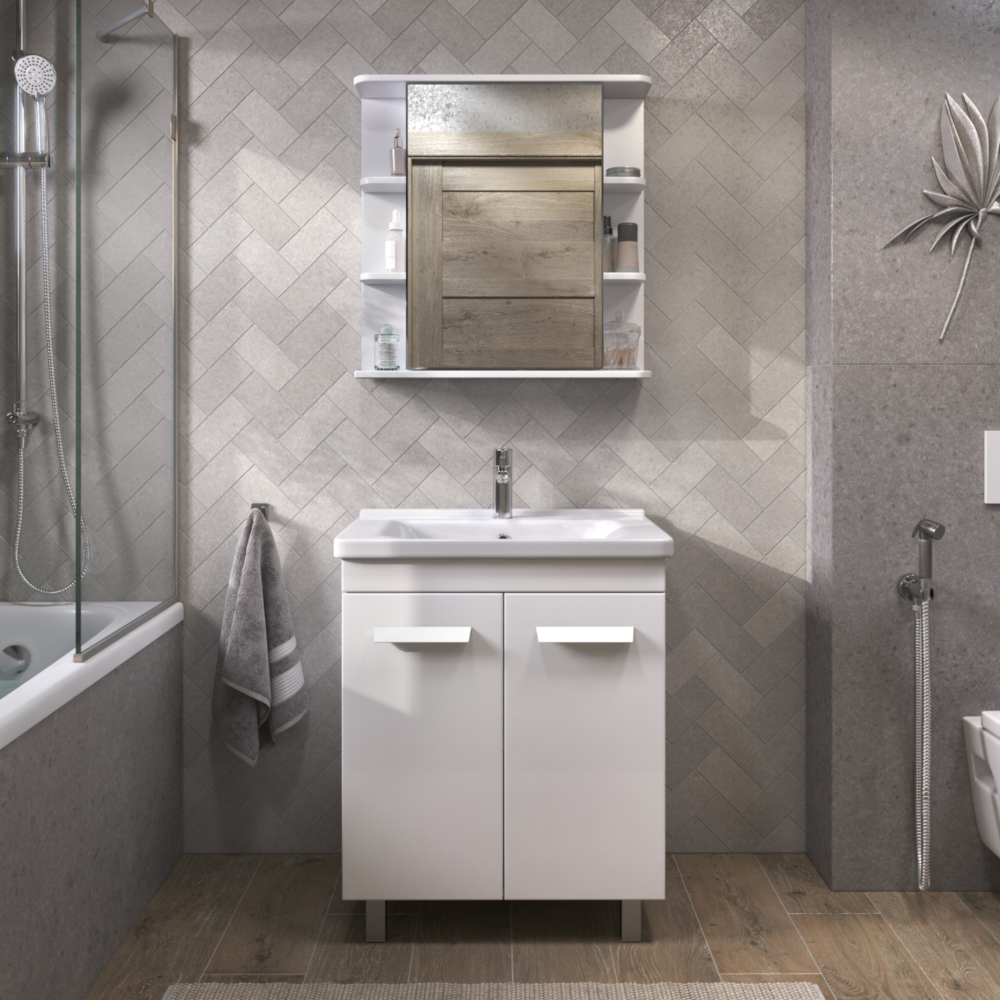 Зеркальный шкаф VIGO Nova 70 подвесной белый (zsh.NOV.70) Зеркальный шкаф VIGO Nova 70 подвесной белый (zsh.NOV.70)