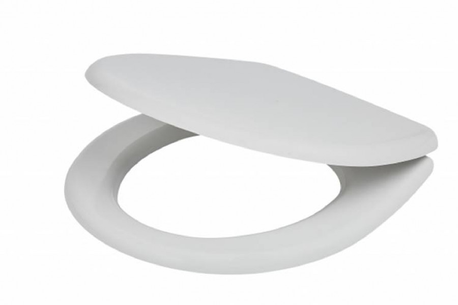 VEGA Сиденье с крышкой дюропласт, антибак., с хром. металл. петлями. JIKA