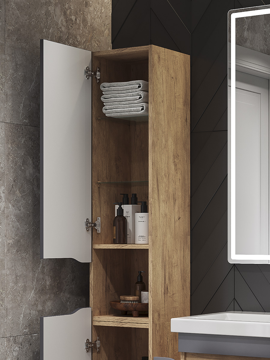 Шкаф-пенал VIGO Wave 30 напольный  348 дуб золотой