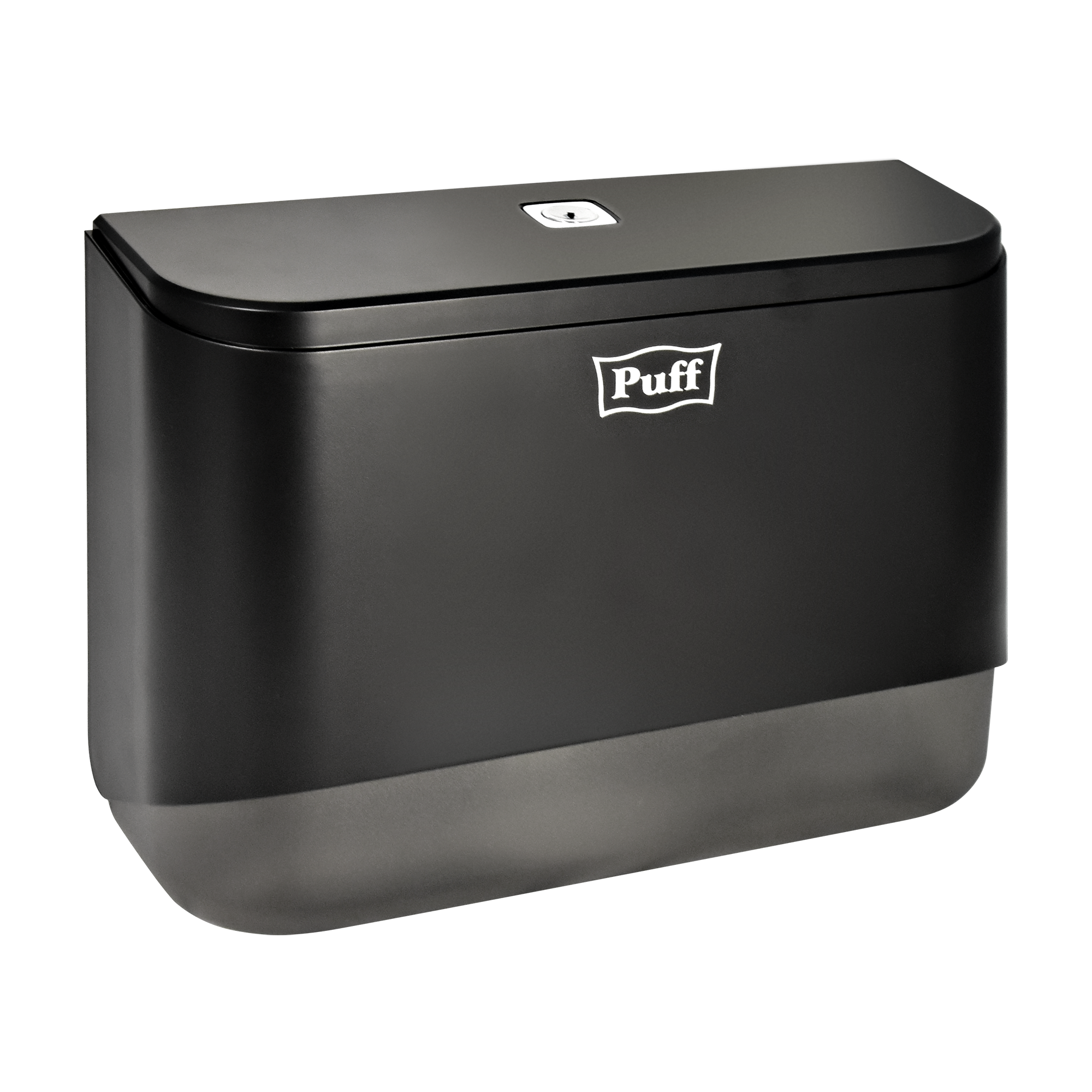 Диспенсер бумажных полотенец Puff-5140Bl, черный, с замком, ABS-пластик