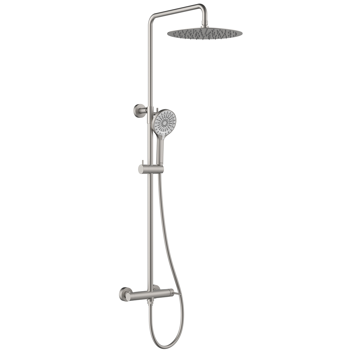 Смеситель Beluga LMF-8025B-BN для душа с регулируемой высотой штанги и лейкой верхнего душа «Тропиче