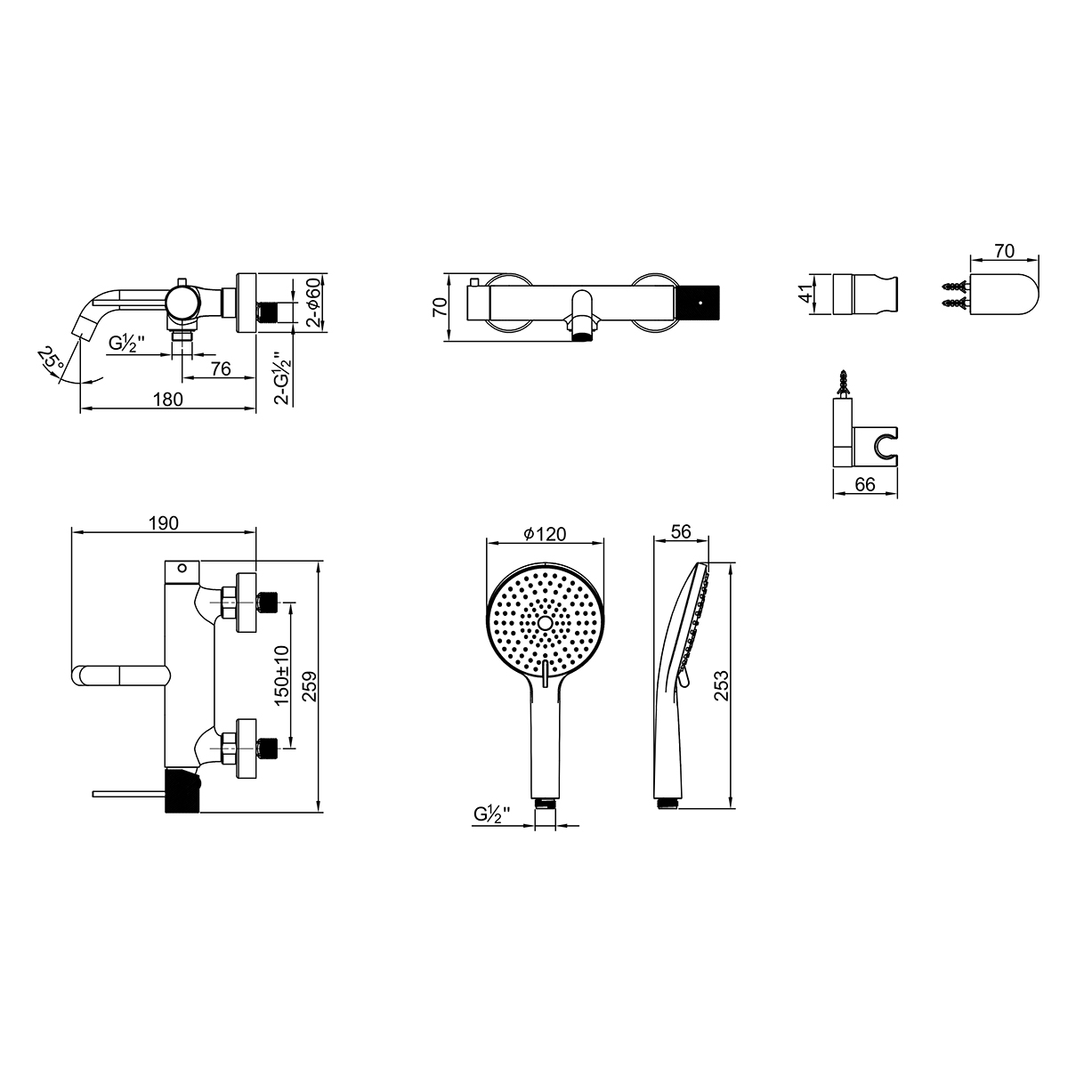 Смеситель Karelia LMF-2022S-GM для ванны