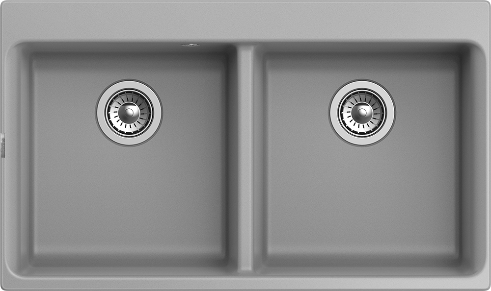 RIVELATO Мойка AXEL 90-2D  2-чаши 870*520мм grigio metallizzato арт. RIVELATO Мойка AXEL 90-2D  2-чаши 870*520мм grigio metallizzato арт.