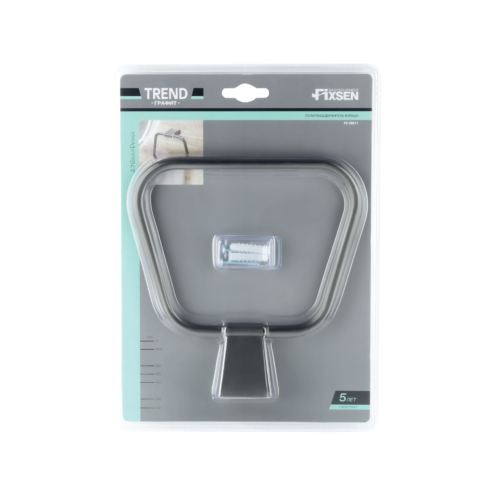 Полотенцедержатель кольцо FIXSEN Trend Graphite (FX-98011) Полотенцедержатель кольцо FIXSEN Trend Graphite (FX-98011)