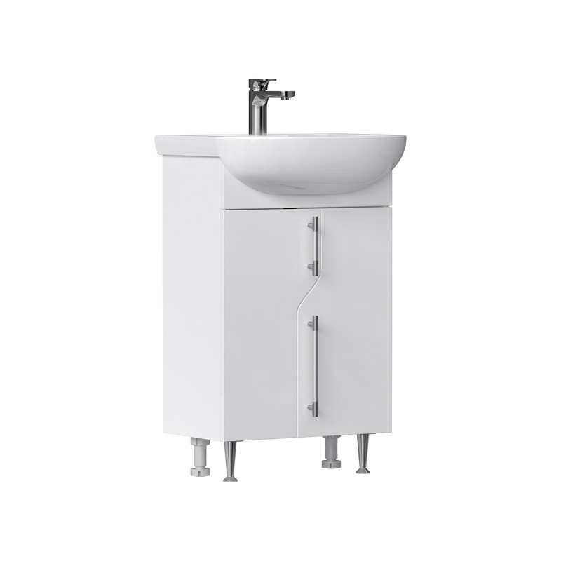 Тумба Adel 45, напольная, 2 дв., белая (под раковину Азов 45), VOLNA